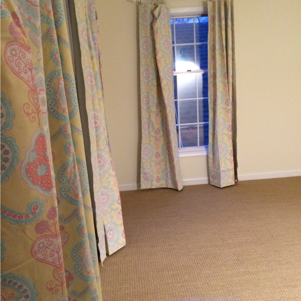 RARE Pottery Barn Kids Claudia Medallion Blackout Curtains / Drapes